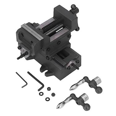 Imagem de Torno de Máquina de Deslizamento Cruzado, Torno de Furadeira de Deslizamento Cruzado de 3 Polegadas para Fresadora, Torno de Bancada de Aço Fundido de Alta Precisão Feito de,
