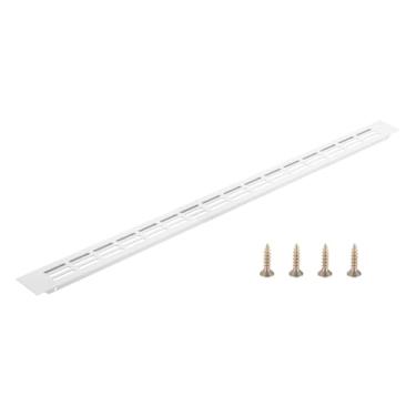 Imagem de PATIKIL Tampa de saída de ar da porta, 61 x 4 cm (dimensões externas), grade de ventilação com venezianas de alumínio, ventilação retangular com parafusos de montagem para armário de sapatos, branca