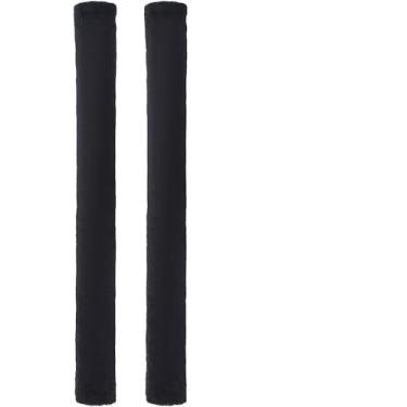 Imagem de GORGECRAFT 2 peças de capas pretas para maçaneta de geladeira de poliéster lavável ajustável antiderrapante mantém a cozinha limpa maçanetas de porta protetor de eletrodomésticos decoração capa para