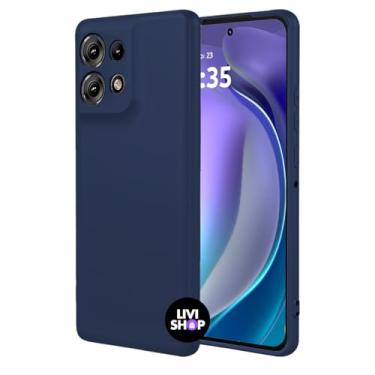 Imagem de Capa Case Capinha Compatível EDGE 60 fusion Silicone Com Bordas Elevadas Aveludada Forro Premium (AZUL MARINHO)