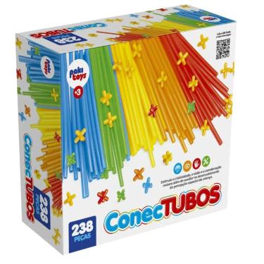 Imagem de Brinquedo Educativo Conectubos 238 Peças 4048 - Pakiplast