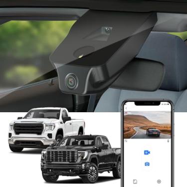 Imagem de Fitcamx Câmera de painel 4K adequada para GMC Sierra 1500 2500HD 3500HD 2020-2024 (HD2-6275), visual OEM, vídeo UHD 2160P, WiFi e aplicativo integrados, gravação em loop, sensor G, Plug & Play, 2