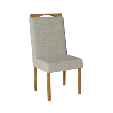 Imagem de Cadeira Viena Madeira Maciça 43x97x48cm Estofada C/ Espaldar - Móveis 