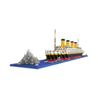 Imagem de Brinquedo de Blocos de Construção Titanic - Navio de Cruzeiro Iceberg 