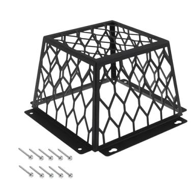 Imagem de NuFlySic Capas de ventilação de aço para a maioria dos exaustores de banheiro de 7,6 a 10 cm, 1 pacote, branco (1 peça-preto)