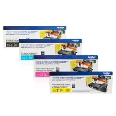 Imagem de Kit 4 Cores Toner Brother Tn319 L8400 I   6k Bk+c+y+m