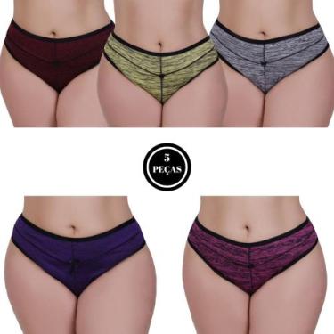 Imagem de Kit 5 Calcinha Grande Plus Size Pós Parto Alta Compressão - KIT  CALCI
