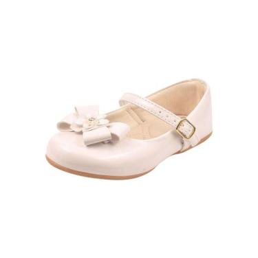 Imagem de Sapatilha Infantil Feminina Menina Laço Flor Branco - Magia de Criança