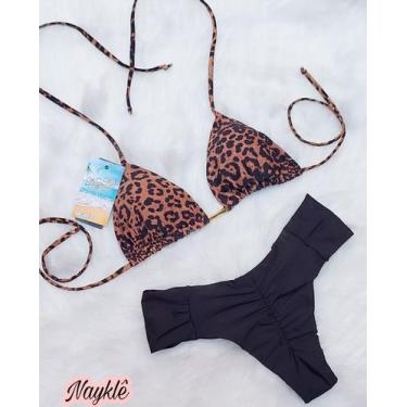 Imagem de Biquini Cortininha Com Calcinha Borboleta Empina Bumbum - Nayklê Moda 