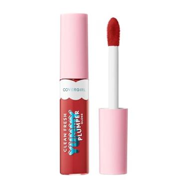 Imagem de COVERGIRL Brilho labial Clean Fresh Yummy Plumper, luva S 920 com você, brilhante, fórmula vegana, fácil de aplicar, sabor mentoso, 9,4 g