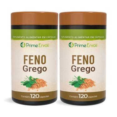 Imagem de Kit 2 Potes Feno Grego 120 Cápsulas Prime Ervas