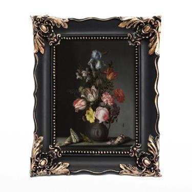 Imagem de Porta-retratos vintage Saysmile 5x7 com design de flores em relevo
