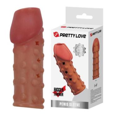 Imagem de Capa peniana anatômica vazada marrom 10x2,8cm - Pretty Love