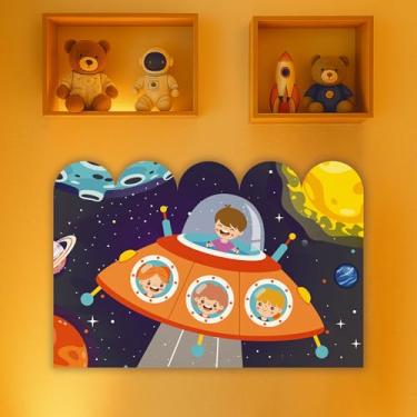 Imagem de Cabeceira de Cama Decorativa Infantil para Quarto de Meninos - Tema Astronauta (CabCerq-0066)