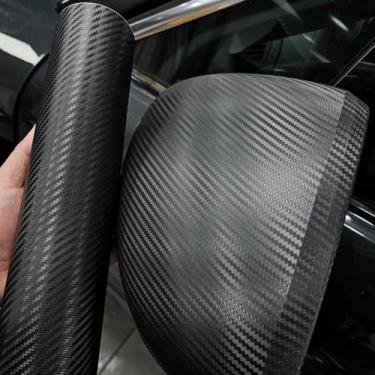 Imagem de Adesivos De Carro Em Fibra De Carbono 3D Foscos, Filme De Alta Qualida