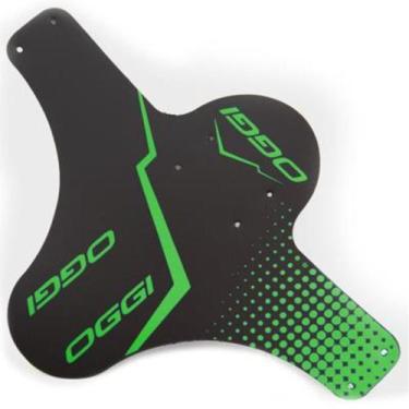 Imagem de Paralama Bicicleta Dianteiro Oggi Mudbike Preto/Verde