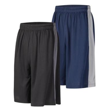 Imagem de Shorts esportivos LukBerd, pacote com 2, masculinos, longos, basquete