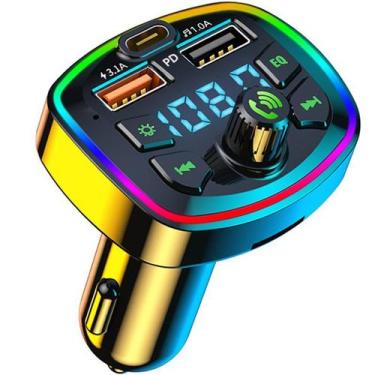 Imagem de Transmissor FM Bluetooth DaMohony USB-C PD18W Carregador rápido