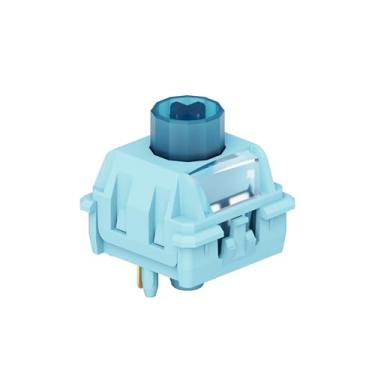 Imagem de OOCTPK Interruptores de teclado WS BigLucky, interruptores táteis mecânicos de 5 pinos com difusor de LED, interruptor de chave pré-lubrificado de fábrica para teclado mecânico MX, 35 peças (azul)