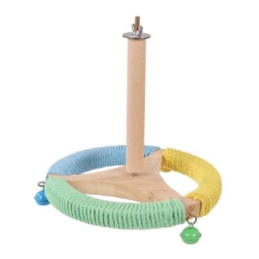 Imagem de Dualoai Brinquedo Giratório para Pássaros, Brinquedo Interativo para Papagaios, Playground Prático, Suporte para Pássaros Feito de, Acessórios para Gaiolas Pa