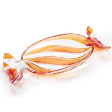 Imagem de Prato de Natal, travessa de vidro para doces, pratos de sobremesa, bandeja de jantar de Natal, pratos decorativos para lembrancinhas de festa de Natal, laranja, pequeno