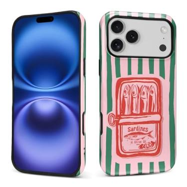 Imagem de ANLUN STORE Capa para iPhone 17 Pro Max, proteção dupla híbrida macia TPU rígido PC à prova de choque capa anti-arranhões fina protetora para homens e mulheres capa para iPhone 17 Pro Max retrô design