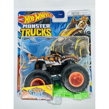 Imagem de Brinquedo Hot Wheels Monster Trucks Tiger Shark 2023 em escala 1:64