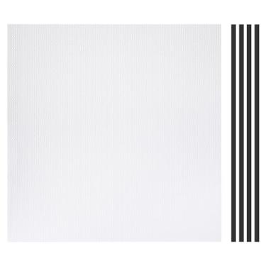 Imagem de PATIKIL Furo de malha de poeira de 50 x 50 cm, 0,2 cm, 1 conjunto de filtro de poeira de PVC para refrigerador de computador, filtro de poeira, grades com fita dupla face para ventilador de