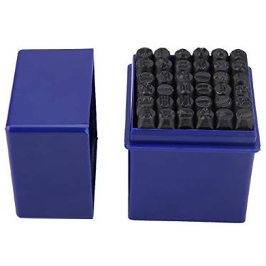 Imagem de Aqur2020 36pcs 6mm de Aço de Aço Carimbo de Carimbo de Punção de Alcance de Alfabetismo de Metal para Madeira de Couro Com Caixa de Armazenamento Durável