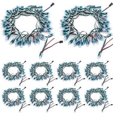 Imagem de Flutesan 500 peças CC 5 V Ws2811 12 mm difusa digital RGB LED Pixel String Light individualmente endereçável módulo de pixel LED para tela parede placa de publicidade ao ar livre placas à prova d'água