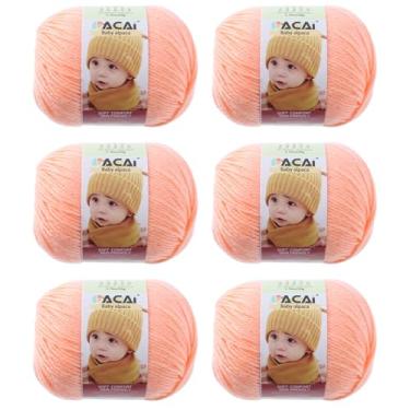 Imagem de Fio macio para bebê, 30% alpaca 70% poliéster, hipoalergênico, lavável, lavável na máquina, lã de bebê, ideal para tricô, crochê, cobertores de bebê, roupas e acessórios para recém-nascidos, 50 g por