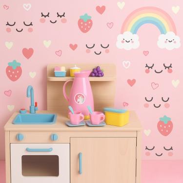 Imagem de Brinquedo Jogo de Chá Infantil Hora do Café Unicórnio Com Xícaras Bule