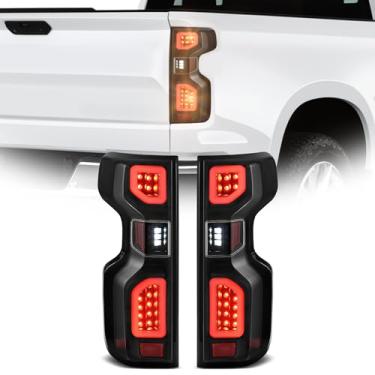 Imagem de AUTOSAVER88 Conjuntos de luz traseira de LED compatíveis com Chevy Silverado 19 20 21 22 23 2019-2023 Chevy Silverado 1500/2022 Chevy Silverado 1500 LTD Substituição de lanternas traseiras de lente