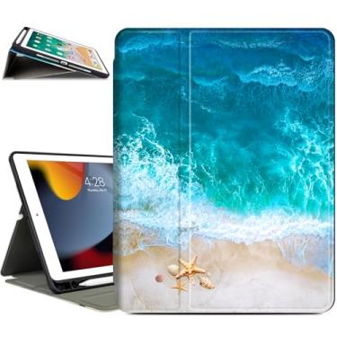 Imagem de Vimorco Capa para iPad 9ª/8ª/7ª geração de 10,2 polegadas, capa para iPad Air 3ª geração de 10,5 polegadas, para iPad Pro de 10,5 polegadas, suporte de lápis/4 suportes de visualização/suporte de