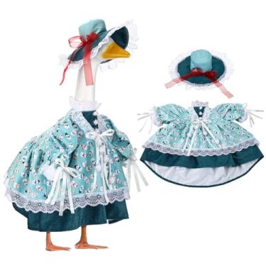 Imagem de Suzile Traje de ganso de neve para inverno, roupas de Natal para 58,4 cm de altura de cimento ou plástico, fantasia de ganso para quintal, gramado, jardim, pátio, estátua, Natal, Natal, Natal