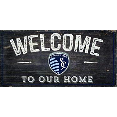 Imagem de Fan Creations MLS Sporting KC Placa de boas-vindas unissex Kansas City Sporting, cor do time, tamanho único