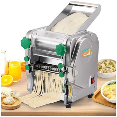 Imagem de Máquina de Macarrão Elétrica Comercial Newhai 2 em 1 Automática - Ajuste de Espessura de Massa - Máquina Robusta de Rolamento de Massa de