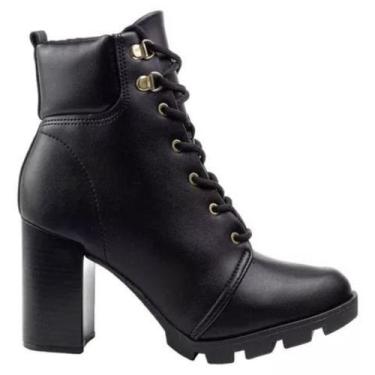 Imagem de Coturno Feminino Salto Tratorado Beira Rio Preto 9074103, Preto, 36