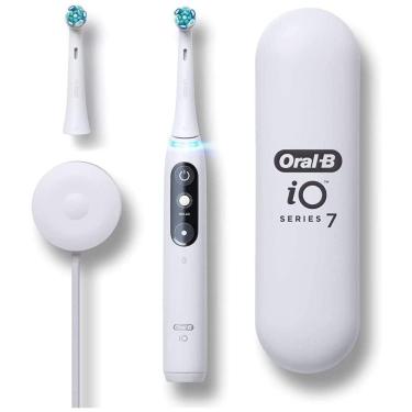 Imagem de iO Series 7 Escova de Dentes Elétrica com 2 Cabeças de Reposição, Branca, ORAL B, Branco