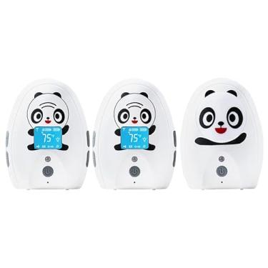 Imagem de Monitor de áudio para bebê TimeFlys Twin Mustang Panda, intercomunicador de conversa, longo alcance de até 305 metros, monitoramento e aviso de temperatura, canções de ninar, recarregável, vibração