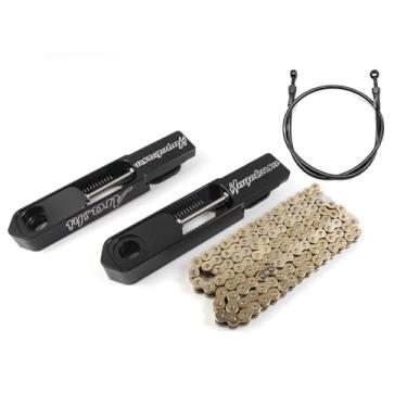 Imagem de Arashi Kit de corrente de freio de extensão de braço oscilante preto 7.1 cm-19.1 cm para Suzuki Hayabusa GSXR 1300 Gen 2 3 2008-2019 2020-2024, alumínio CNC