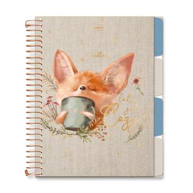 Imagem de Caderno Colegial Criativo Cadersil Estampa Coração Woodland – 80 Folhas – Capa Dura – Espiral dourado - Ideal para Anotações Criativas