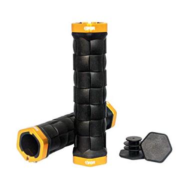 Imagem de Aderência de bicicleta de borracha com trava de trama UFOR com grampos de bloqueio hexagonal de alumínio, 132 mm, feito em Taiwan, Dourado