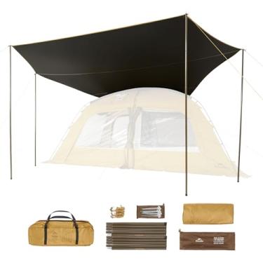 Imagem de Naturehike Barraca quente Dune com tomada de fogão, tenda de camada dupla para 4 estações, barraca impermeável para 2 a 4 pessoas para acampamento