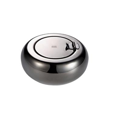 Imagem de Cinzeiro de cerâmica com tampa Antimosca Cinzeiro de Cinzeiro para Casa Sala de Estar Cinzeiros Escritório Cinzeiros para Cigarros (C)