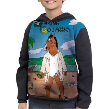 Imagem de Moletom Infantil Bojack Horseman Breaking Bad - smoke, Preto, 10