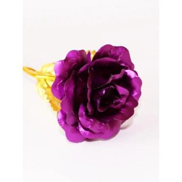 Imagem de A Rosa Encantada Golden Rose Lilás Flores decoração - Amor Lindo