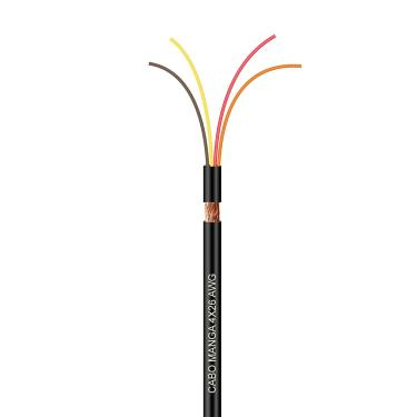 Imagem de Cabo Manga 4x26 AWG - com Blindagem Preto - 50 Metros
