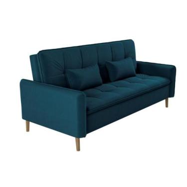 Imagem de Sofá Cama 3 lugares Casal premium Reclinável com almofadas 2,06 larg D