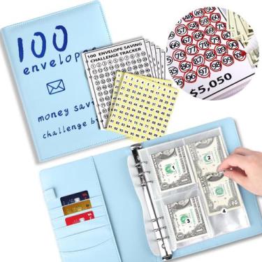 Imagem de Kit de encadernação Money Saving Challenge AIERSA 100 envelopes